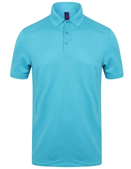 Men´s Slim Fit Stretch Polo Shirt + Wicking Finish zum Besticken und Bedrucken in der Farbe Turquoise mit Ihren Logo, Schriftzug oder Motiv.