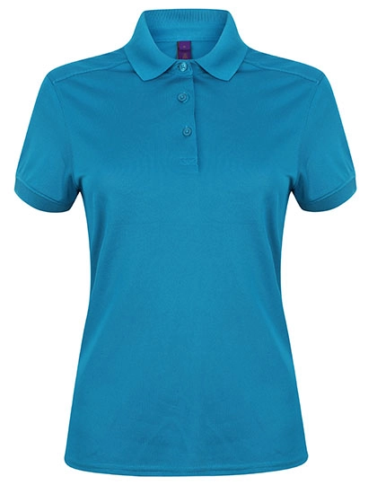 Ladies´ Slim Fit Stretch Polo Shirt + Wicking Finish zum Besticken und Bedrucken in der Farbe Sapphire Blue mit Ihren Logo, Schriftzug oder Motiv.