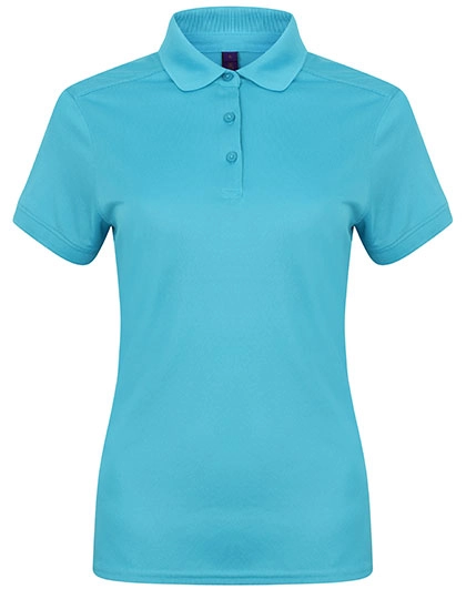 Ladies´ Slim Fit Stretch Polo Shirt + Wicking Finish zum Besticken und Bedrucken in der Farbe Turquoise mit Ihren Logo, Schriftzug oder Motiv.