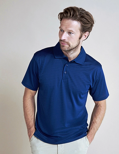 Coolplus® Textured Stripe Polo Shirt zum Besticken und Bedrucken mit Ihren Logo, Schriftzug oder Motiv.