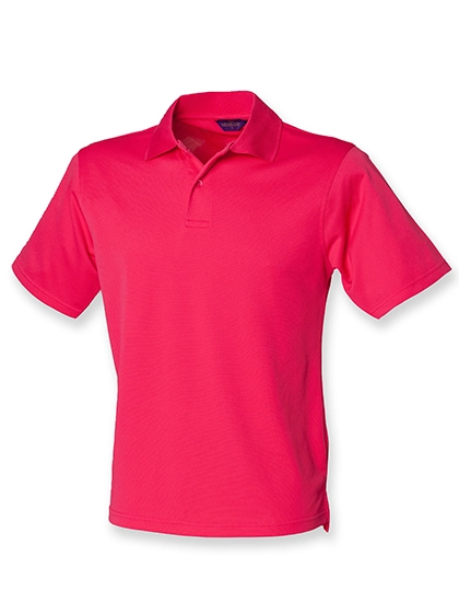 Men´s Coolplus® Wicking Polo Shirt zum Besticken und Bedrucken in der Farbe Bright Pink mit Ihren Logo, Schriftzug oder Motiv.