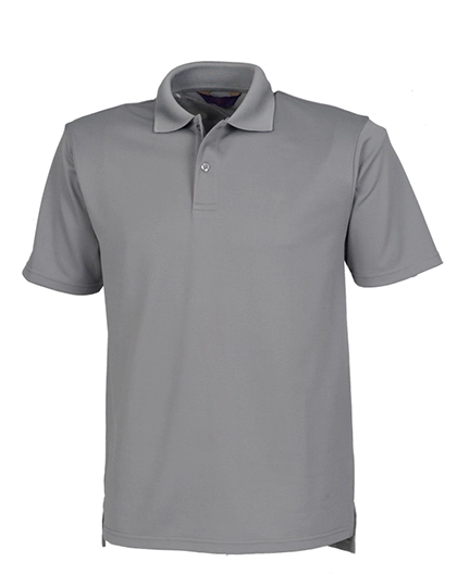 Men´s Coolplus® Wicking Polo Shirt zum Besticken und Bedrucken in der Farbe Charcoal mit Ihren Logo, Schriftzug oder Motiv.