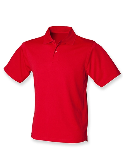 Men´s Coolplus® Wicking Polo Shirt zum Besticken und Bedrucken in der Farbe Classic Red mit Ihren Logo, Schriftzug oder Motiv.