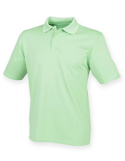 Men´s Coolplus® Wicking Polo Shirt zum Besticken und Bedrucken in der Farbe Lime Green mit Ihren Logo, Schriftzug oder Motiv.
