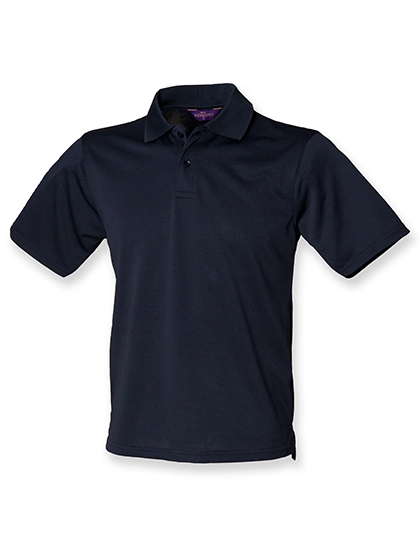 Men´s Coolplus® Wicking Polo Shirt zum Besticken und Bedrucken in der Farbe Navy mit Ihren Logo, Schriftzug oder Motiv.