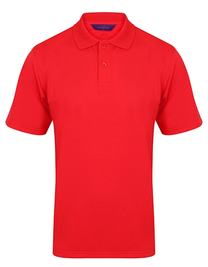 Men´s Coolplus® Wicking Polo Shirt zum Besticken und Bedrucken in der Farbe Red mit Ihren Logo, Schriftzug oder Motiv.