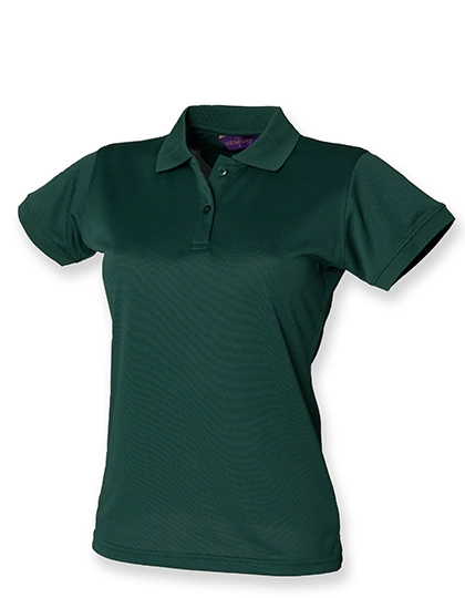 Ladies´ Coolplus® Wicking Polo Shirt zum Besticken und Bedrucken in der Farbe Bottle mit Ihren Logo, Schriftzug oder Motiv.