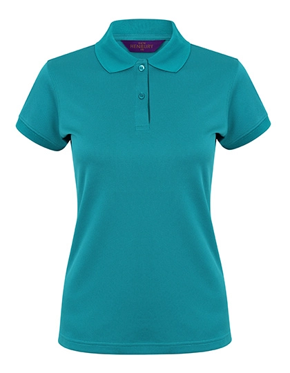 Ladies´ Coolplus® Wicking Polo Shirt zum Besticken und Bedrucken in der Farbe Bright Jade mit Ihren Logo, Schriftzug oder Motiv.