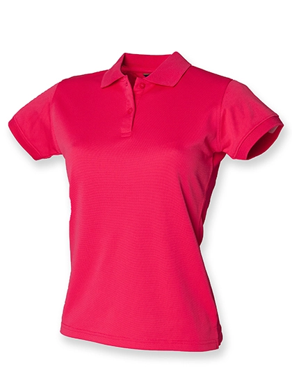 Ladies´ Coolplus® Wicking Polo Shirt zum Besticken und Bedrucken in der Farbe Bright Pink mit Ihren Logo, Schriftzug oder Motiv.