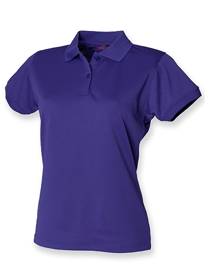 Ladies´ Coolplus® Wicking Polo Shirt zum Besticken und Bedrucken in der Farbe Bright Purple mit Ihren Logo, Schriftzug oder Motiv.