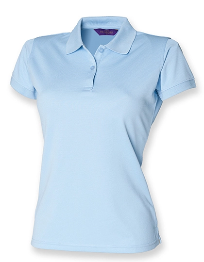Ladies´ Coolplus® Wicking Polo Shirt zum Besticken und Bedrucken in der Farbe Light Blue mit Ihren Logo, Schriftzug oder Motiv.