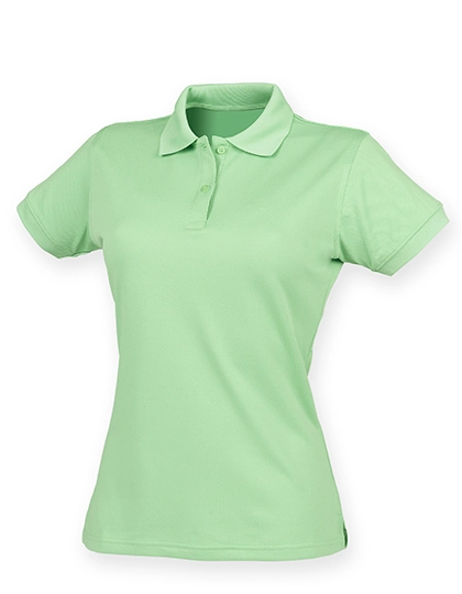 Ladies´ Coolplus® Wicking Polo Shirt zum Besticken und Bedrucken in der Farbe Lime Green mit Ihren Logo, Schriftzug oder Motiv.