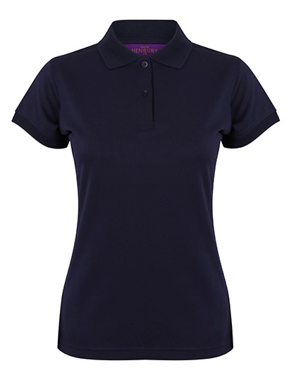 Ladies´ Coolplus® Wicking Polo Shirt zum Besticken und Bedrucken in der Farbe Oxford Navy mit Ihren Logo, Schriftzug oder Motiv.