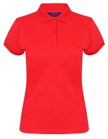 Ladies´ Coolplus® Wicking Polo Shirt zum Besticken und Bedrucken in der Farbe Red mit Ihren Logo, Schriftzug oder Motiv.