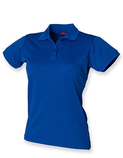 Ladies´ Coolplus® Wicking Polo Shirt zum Besticken und Bedrucken in der Farbe Royal mit Ihren Logo, Schriftzug oder Motiv.