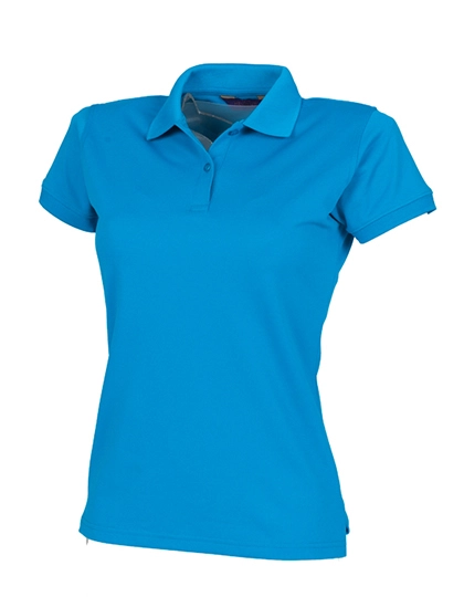 Ladies´ Coolplus® Wicking Polo Shirt zum Besticken und Bedrucken in der Farbe Sapphire Blue mit Ihren Logo, Schriftzug oder Motiv.