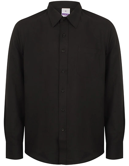 Men´s Wicking Long Sleeve Shirt zum Besticken und Bedrucken in der Farbe Black mit Ihren Logo, Schriftzug oder Motiv.