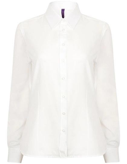 Ladies´ Wicking Long Sleeve Shirt zum Besticken und Bedrucken in der Farbe White mit Ihren Logo, Schriftzug oder Motiv.