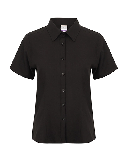 Ladies´ Wicking Short Sleeve Shirt zum Besticken und Bedrucken in der Farbe Black mit Ihren Logo, Schriftzug oder Motiv.
