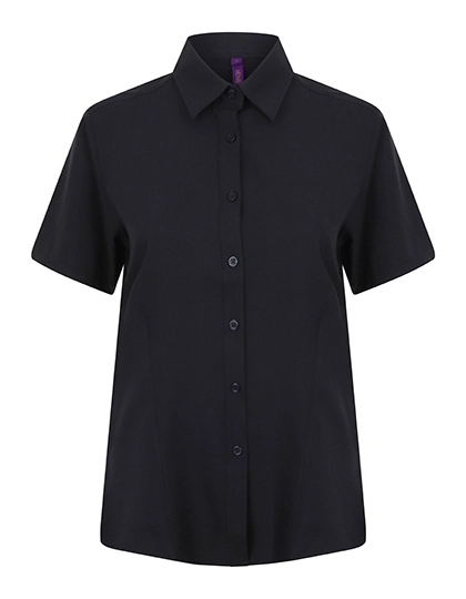Ladies´ Wicking Short Sleeve Shirt zum Besticken und Bedrucken in der Farbe Navy mit Ihren Logo, Schriftzug oder Motiv.