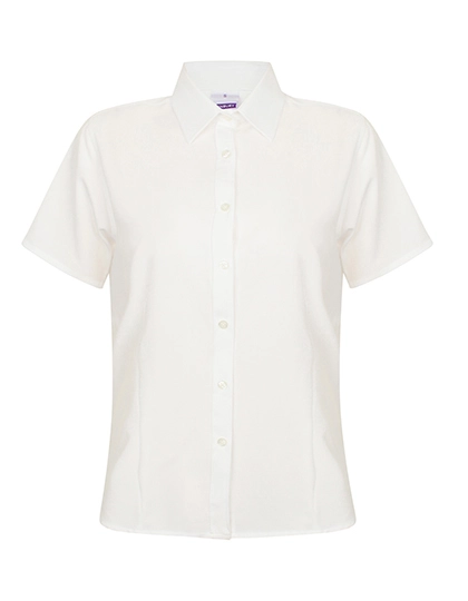 Ladies´ Wicking Short Sleeve Shirt zum Besticken und Bedrucken in der Farbe White mit Ihren Logo, Schriftzug oder Motiv.
