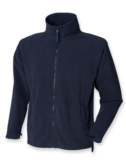 Men´s Microfleece Jacket zum Besticken und Bedrucken in der Farbe Navy mit Ihren Logo, Schriftzug oder Motiv.