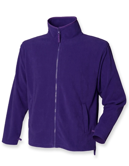Men´s Microfleece Jacket zum Besticken und Bedrucken in der Farbe Purple mit Ihren Logo, Schriftzug oder Motiv.