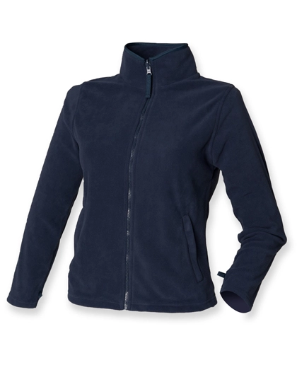Ladies´ Microfleece Jacket zum Besticken und Bedrucken in der Farbe Navy mit Ihren Logo, Schriftzug oder Motiv.