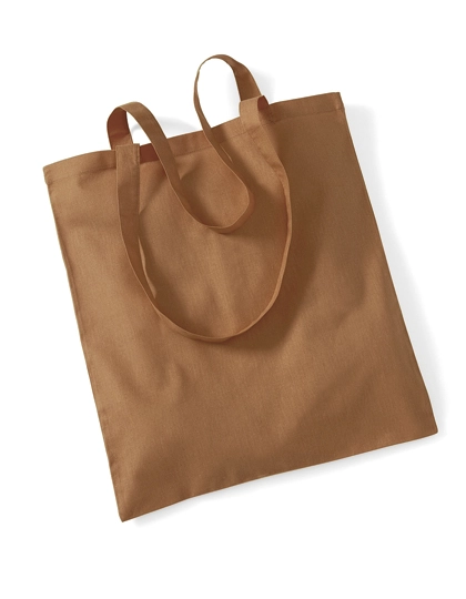 Bag For Life - Long Handles zum Besticken und Bedrucken in der Farbe Caramel mit Ihren Logo, Schriftzug oder Motiv.