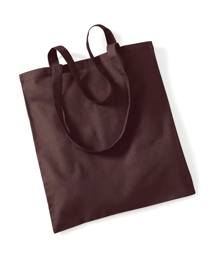 Bag For Life - Long Handles zum Besticken und Bedrucken in der Farbe Chocolate mit Ihren Logo, Schriftzug oder Motiv.