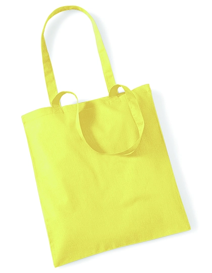 Bag For Life - Long Handles zum Besticken und Bedrucken in der Farbe Lemon mit Ihren Logo, Schriftzug oder Motiv.