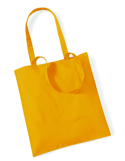 Bag For Life - Long Handles zum Besticken und Bedrucken in der Farbe Mustard mit Ihren Logo, Schriftzug oder Motiv.