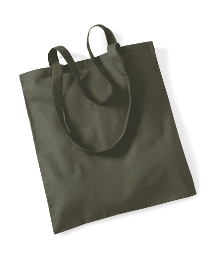 Bag For Life - Long Handles zum Besticken und Bedrucken in der Farbe Olive Green mit Ihren Logo, Schriftzug oder Motiv.