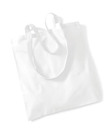 Bag For Life - Long Handles zum Besticken und Bedrucken in der Farbe White mit Ihren Logo, Schriftzug oder Motiv.