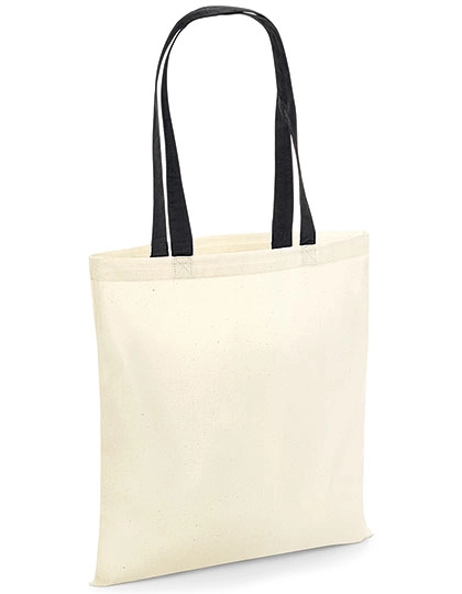 Bag for Life - Contrast Handles zum Besticken und Bedrucken in der Farbe Natural-Black mit Ihren Logo, Schriftzug oder Motiv.