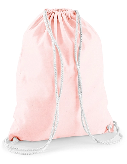 Cotton Gymsac zum Besticken und Bedrucken in der Farbe Pastel Pink-White mit Ihren Logo, Schriftzug oder Motiv.