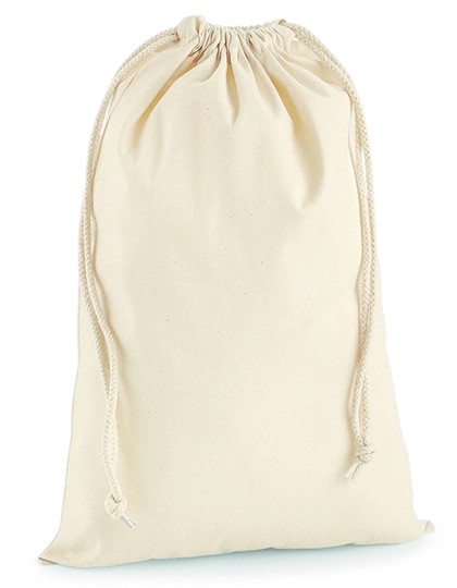 Premium Cotton Stuff Bag zum Besticken und Bedrucken in der Farbe Natural mit Ihren Logo, Schriftzug oder Motiv.
