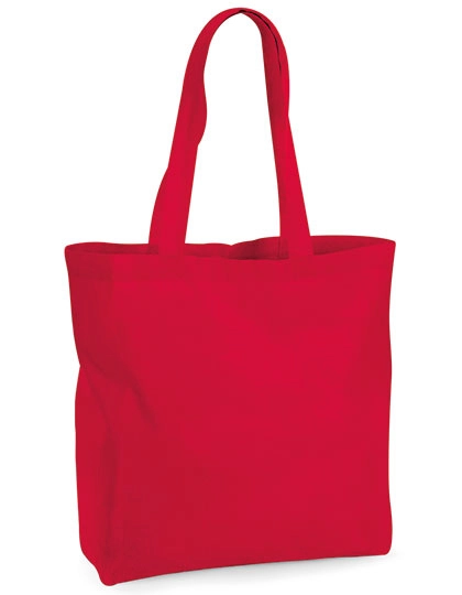 Organic Premium Cotton Maxi Bag zum Besticken und Bedrucken in der Farbe Classic Red mit Ihren Logo, Schriftzug oder Motiv.
