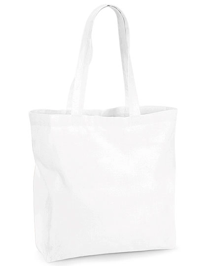 Organic Premium Cotton Maxi Bag zum Besticken und Bedrucken in der Farbe White mit Ihren Logo, Schriftzug oder Motiv.