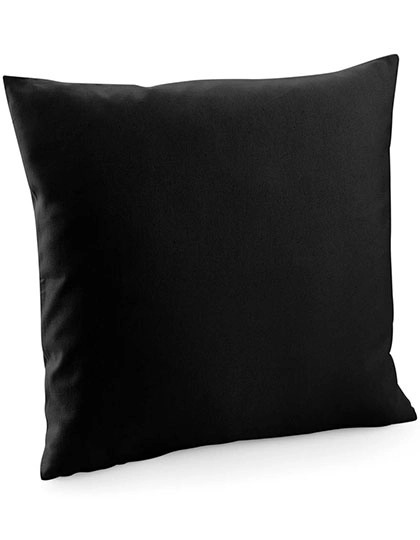 Fairtrade Cotton Canvas Cushion Cover zum Besticken und Bedrucken in der Farbe Black mit Ihren Logo, Schriftzug oder Motiv.