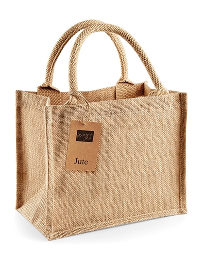 Jute Mini Gift Bag zum Besticken und Bedrucken in der Farbe Natural mit Ihren Logo, Schriftzug oder Motiv.
