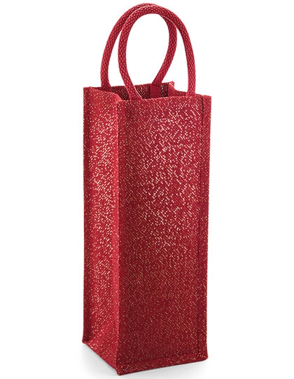 Shimmer Jute Bottle Bag zum Besticken und Bedrucken in der Farbe Red Gold mit Ihren Logo, Schriftzug oder Motiv.