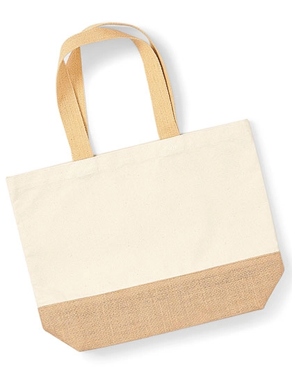 Jute Base Canvas Bag zum Besticken und Bedrucken in der Farbe Natural mit Ihren Logo, Schriftzug oder Motiv.