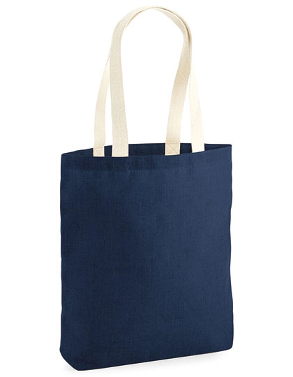 Unlaminated Jute Bag zum Besticken und Bedrucken in der Farbe Navy-Natural mit Ihren Logo, Schriftzug oder Motiv.