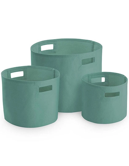 Canvas Storage Tub zum Besticken und Bedrucken in der Farbe Sage Green mit Ihren Logo, Schriftzug oder Motiv.