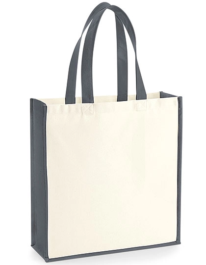 Gallery Canvas Bag zum Besticken und Bedrucken in der Farbe Natural-Graphite Grey mit Ihren Logo, Schriftzug oder Motiv.