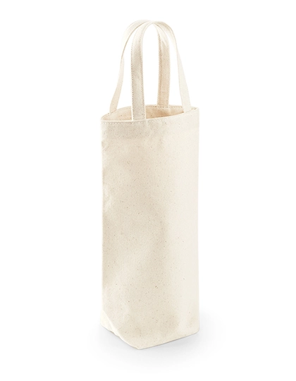 Fairtrade Cotton Bottle Bag zum Besticken und Bedrucken in der Farbe Natural mit Ihren Logo, Schriftzug oder Motiv.