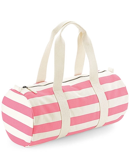 Nautical Barrel Bag zum Besticken und Bedrucken in der Farbe Natural-Pink mit Ihren Logo, Schriftzug oder Motiv.