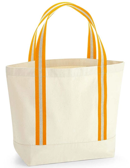 EarthAware® Organic Boat Bag zum Besticken und Bedrucken in der Farbe Natural-Amber mit Ihren Logo, Schriftzug oder Motiv.