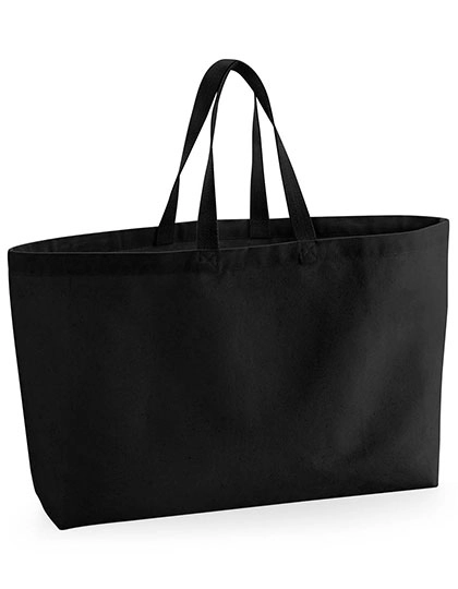 Oversized Canvas Bag zum Besticken und Bedrucken in der Farbe Black mit Ihren Logo, Schriftzug oder Motiv.